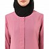 Casual front open abaya- Tulip Pink